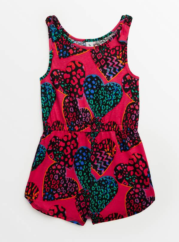 Heart Print Playsuit 5 years